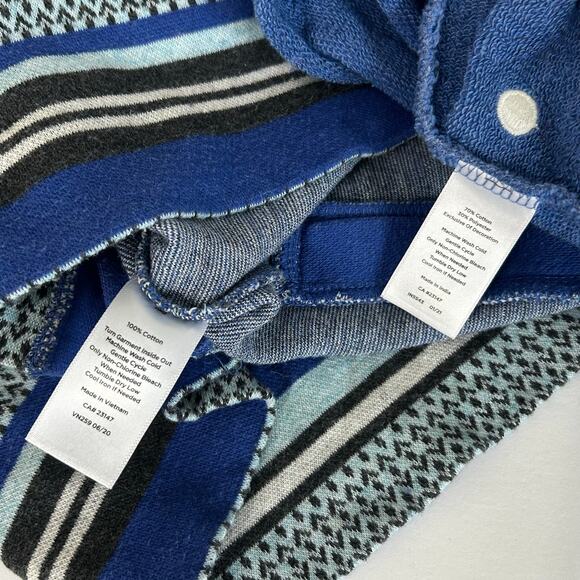 Lot of 2 Talbots Sweatshirts XS Womens Blue Stripe Dot Pullover Cotton Blend - Picture 11 of 13